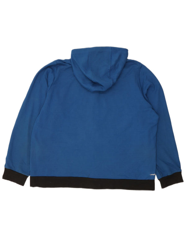 Pulover Adidas Climalite Zip Hoodie pentru bărbați 2XL, albastru, poliester color bloc