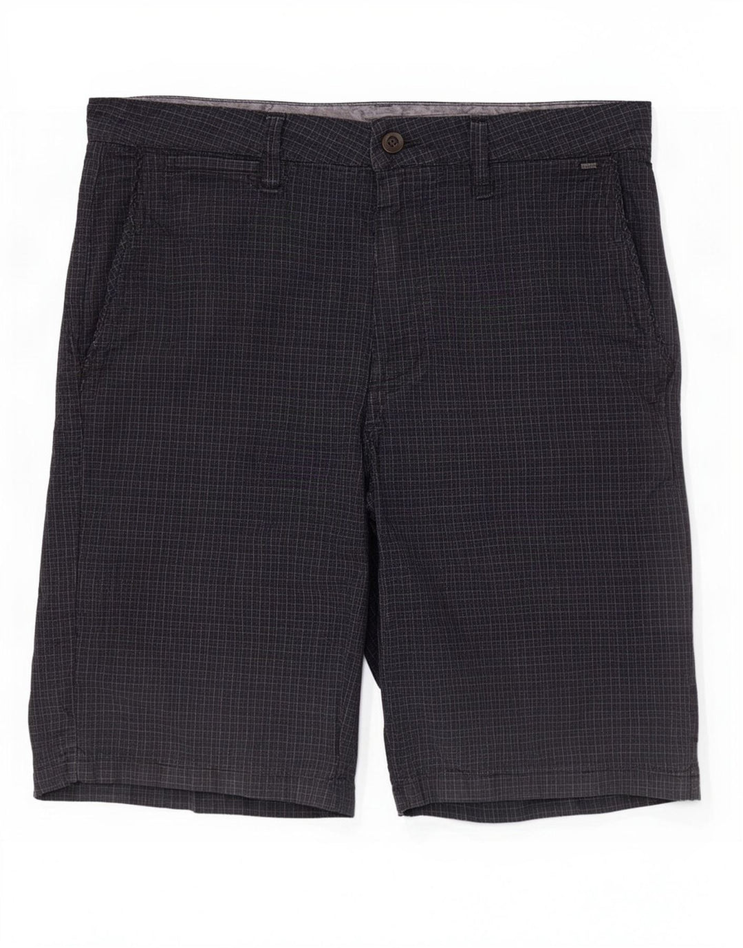 Pantaloni scurți chino pentru bărbați Vans W32, bumbac cu carouri medii, negru