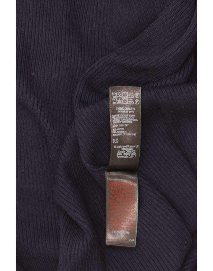 Pulover cardigan deschis pentru femei Marks & Spencer UK 14 mare bleumarin, viscoză