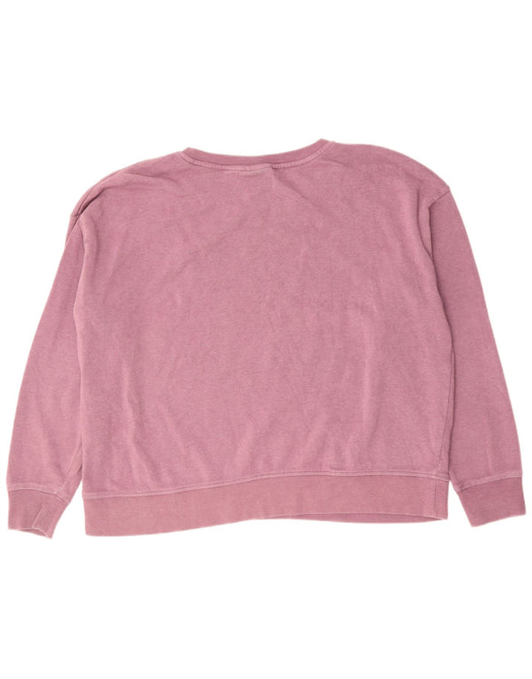 Pulover de hanorac supradimensionat Reebok pentru femei UK 20 2XL Bumbac violet