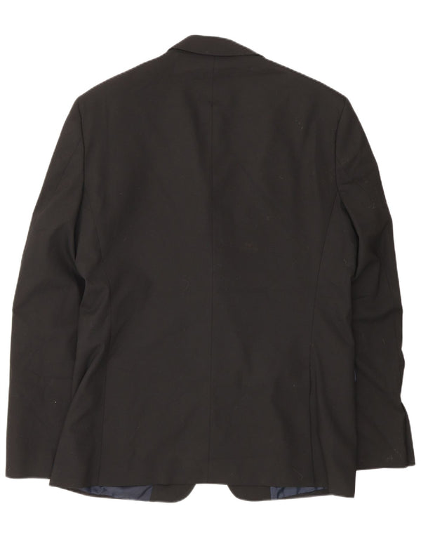 Blazer pentru bărbați Zara cu 2 nasturi EU 50 Poliester mediu negru