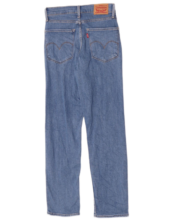 Blugi drepti cu talie mare Levi's 724, L24 L26, bumbac albastru