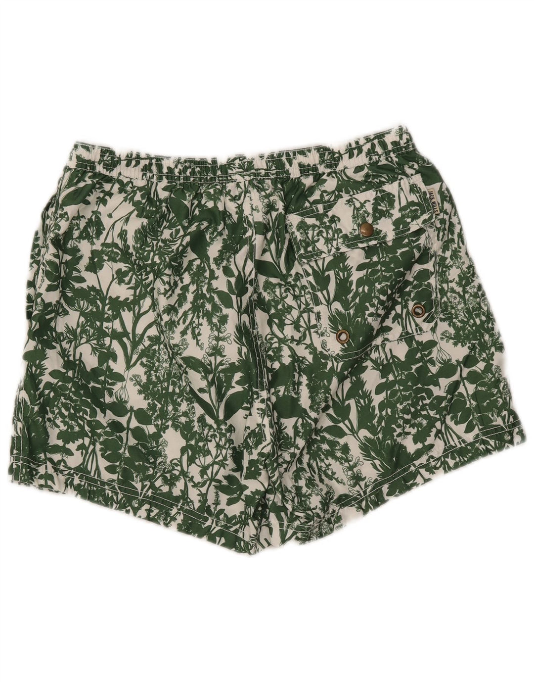 JACK WILLS Pantaloni scurți de înot pentru bărbați, verde mediu, floral