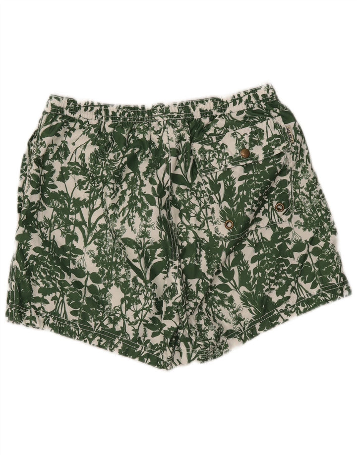 JACK WILLS Pantaloni scurți de înot pentru bărbați, verde mediu, floral