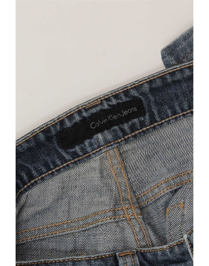 Calvin Klein Blugi Distressed Straight pentru bărbați W34 L28 Albastru
