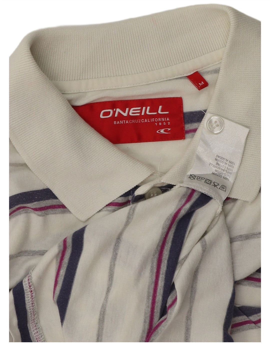 Tricou polo pentru bărbați O'Neill, bumbac cu dungi albe medii