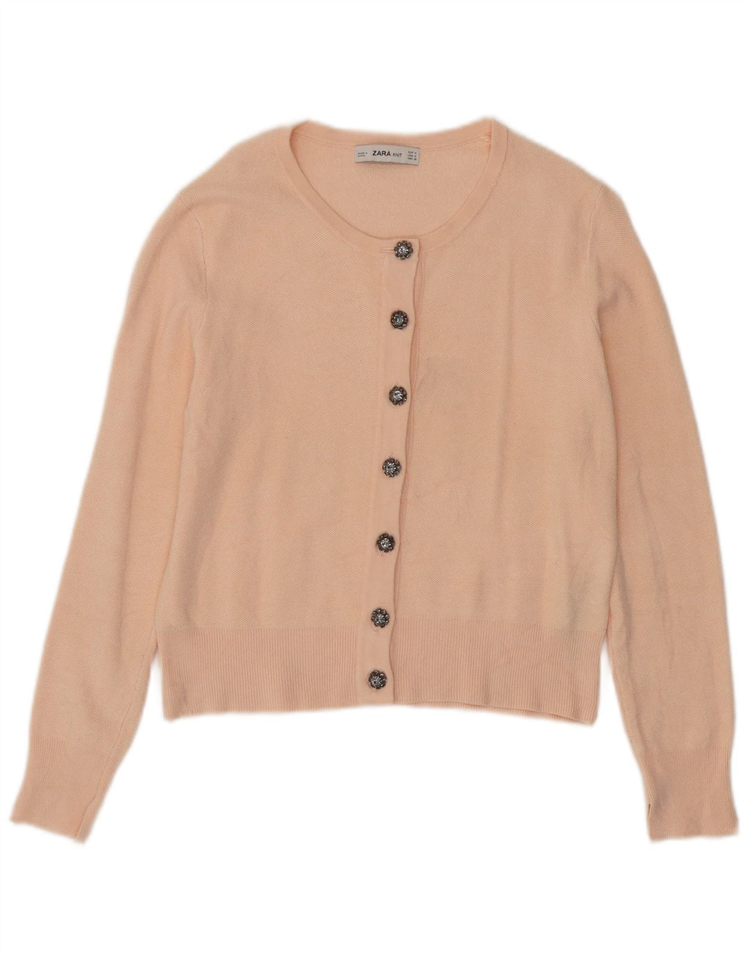 Pulover cardigan pentru femei Zara UK 12, viscoză, roz mediu