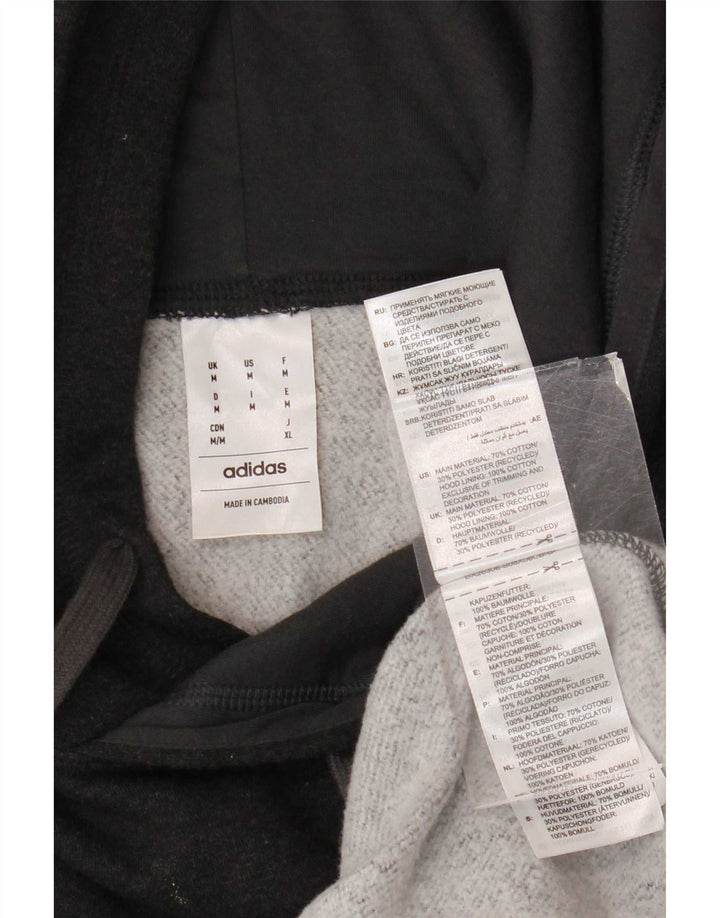 Pulover Adidas pentru bărbați, bumbac, gri mediu
