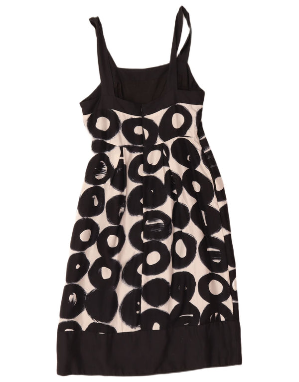 Betty Jackson Rochie de damă fără mâneci teacă UK 10 Mic Negru Geometric