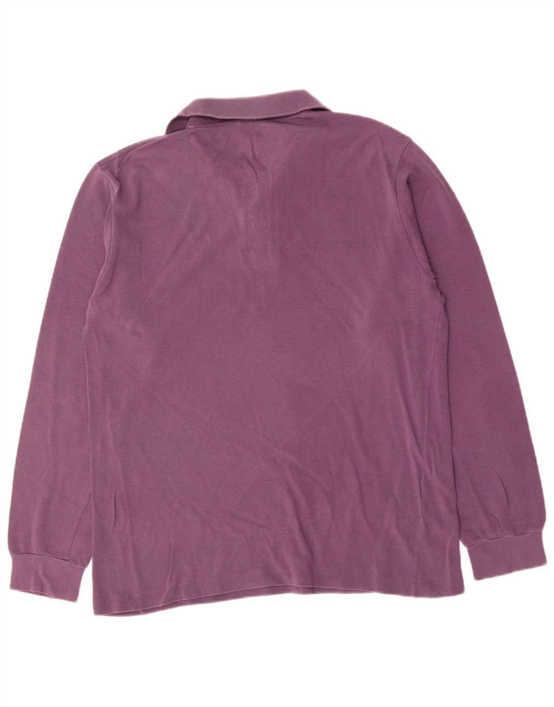 Tricou polo pentru bărbați LACOSTE cu mânecă lungă din bumbac violet mediu