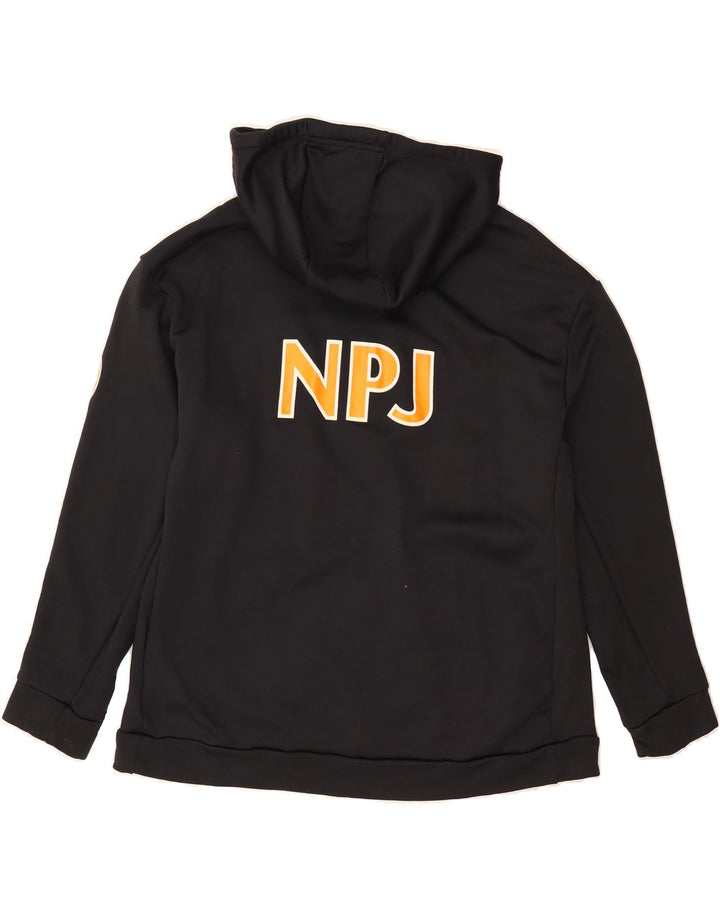 NIKE Mens Graphic Zip Hoodie Sweater Large Black Polyester Vintage Nike and Second-Hand Nike from Messina Hembry 