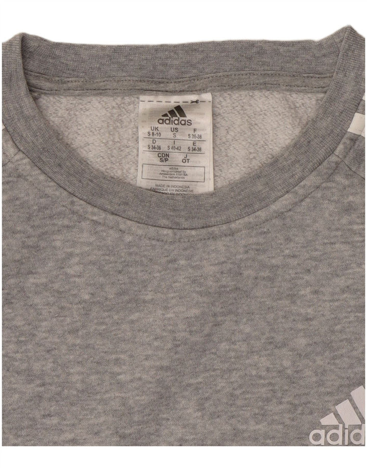 Pulover supradimensionat pentru femei ADIDAS Marea Britanie 8/10, gri mic cu pete