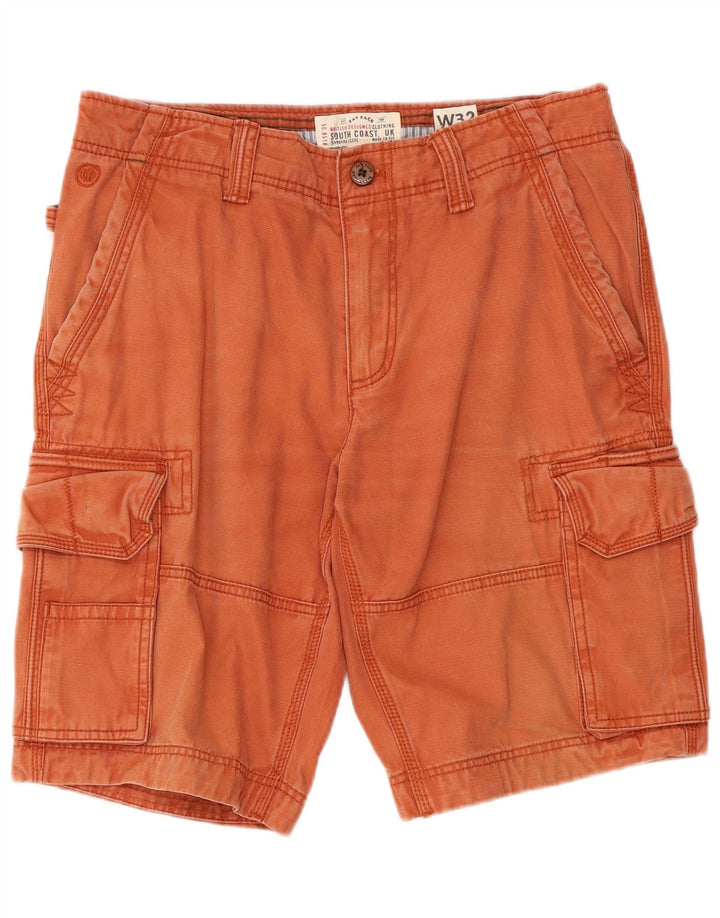 Pantaloni scurți cargo pentru bărbați Fat Face W32 bumbac portocaliu mediu