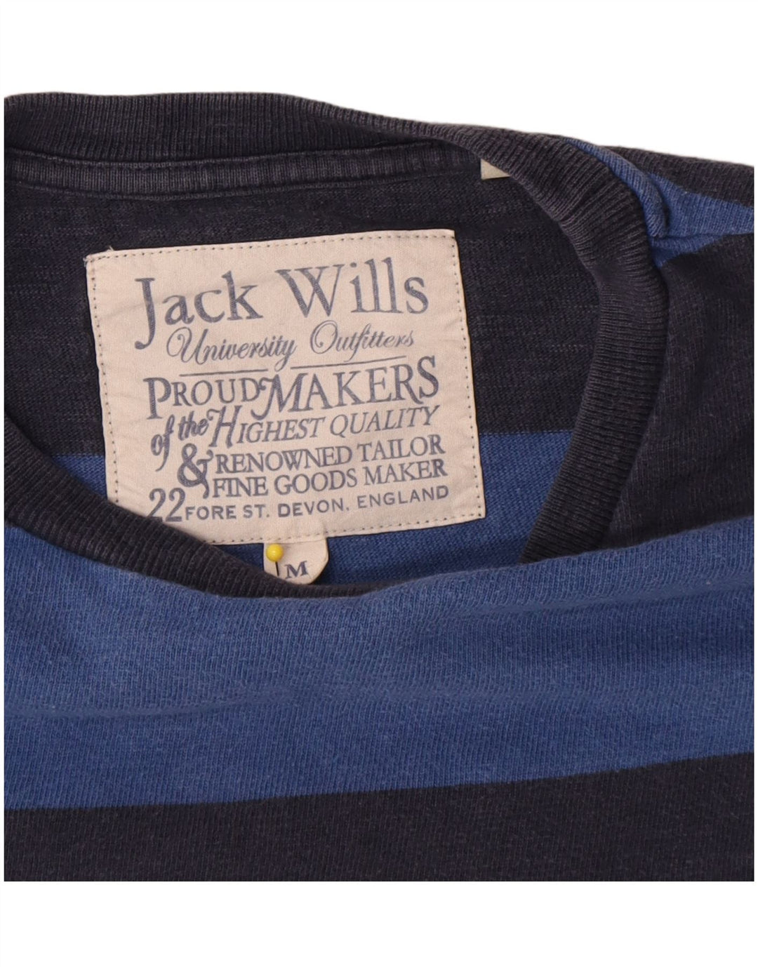 Tricou Jack Wills pentru bărbați Top mediu din bumbac cu dungi bleumarin