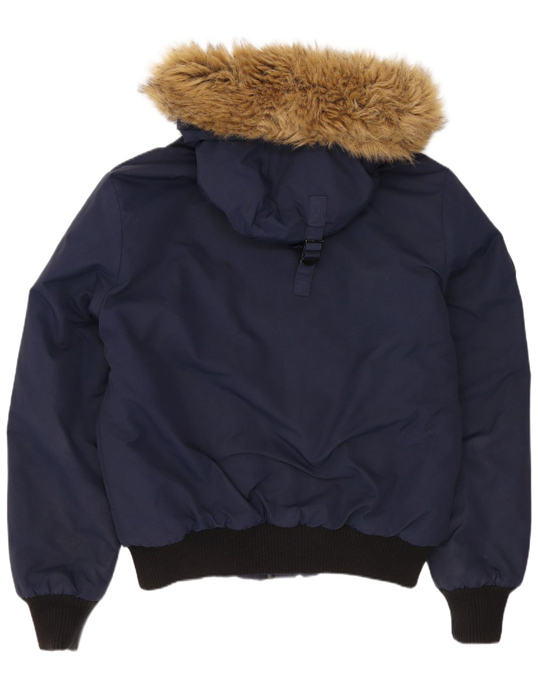 Jachetă bomber căptușită cu glugă Superdry pentru bărbați Marea Britanie 38, nailon mediu bleumarin