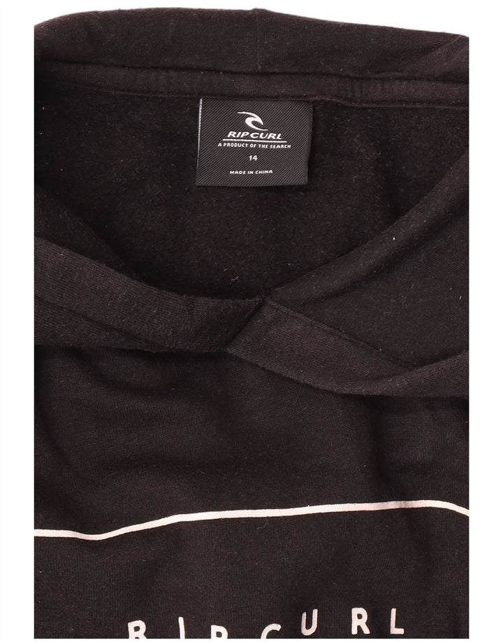 Pulover cu glugă grafic Rip Curl pentru femei UK 14 Medium Black