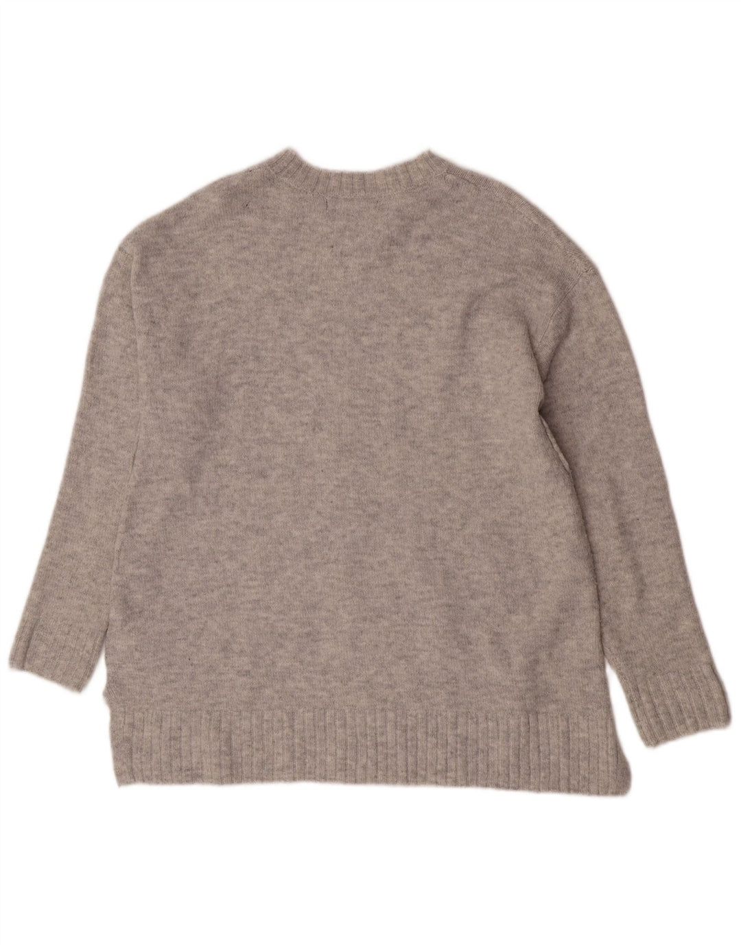 Pulover pentru femei Marks & Spencer cu decolteu rotund UK 14 Medium Gri Acrilic