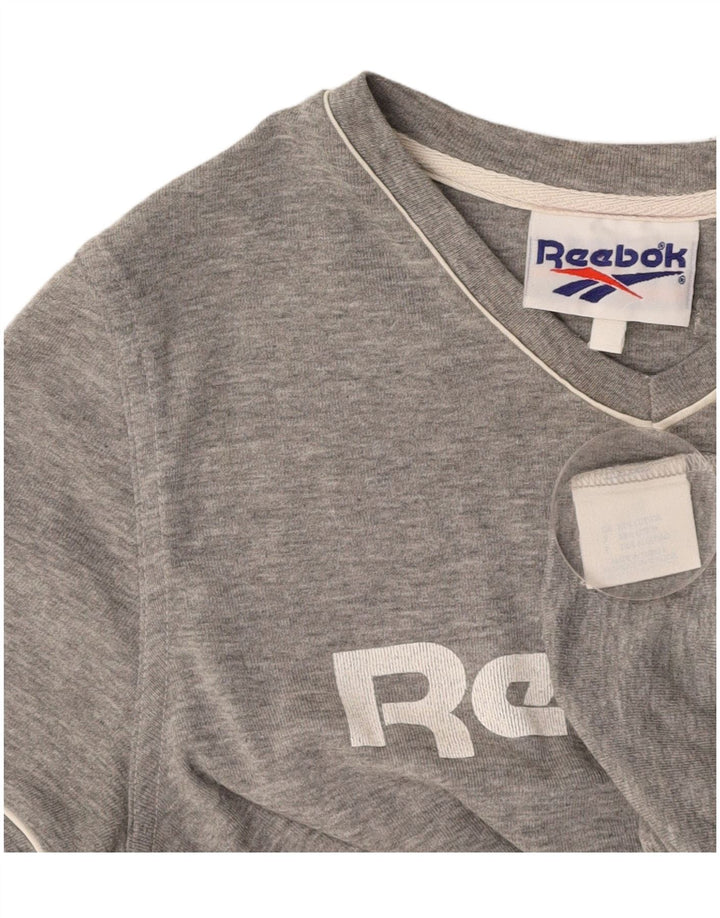 Tricou grafic pentru femei REEBOK Top UK 14 Medium Gri Bumbac