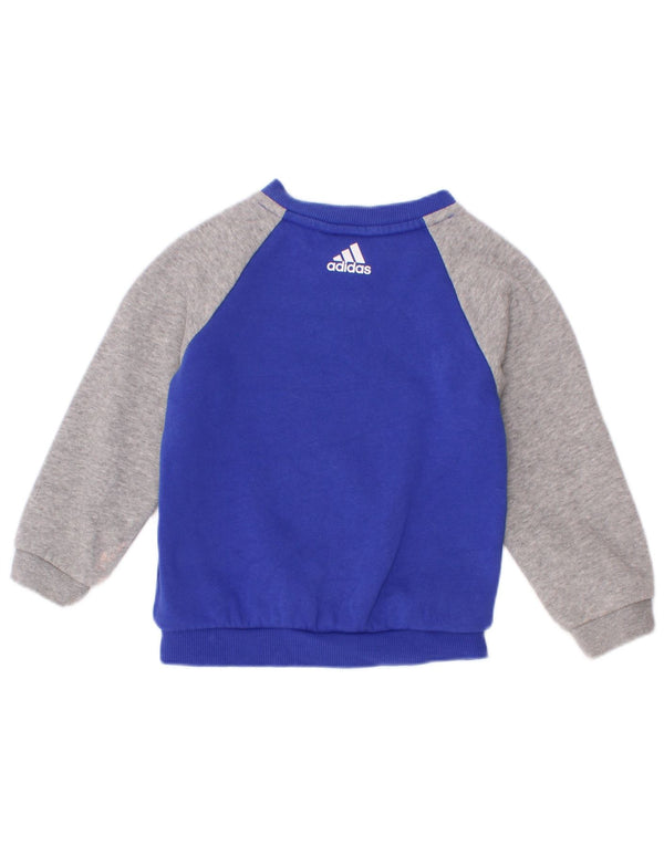 Adidas Baby Boys Pulover grafic 12-18 luni Albastru Colorblock
