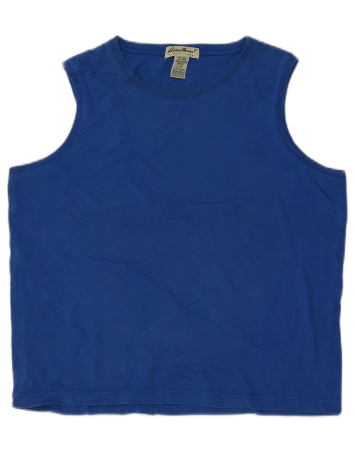 Vest Top pentru femei Eddie Bauer UK 16 mare, albastru, bumbac