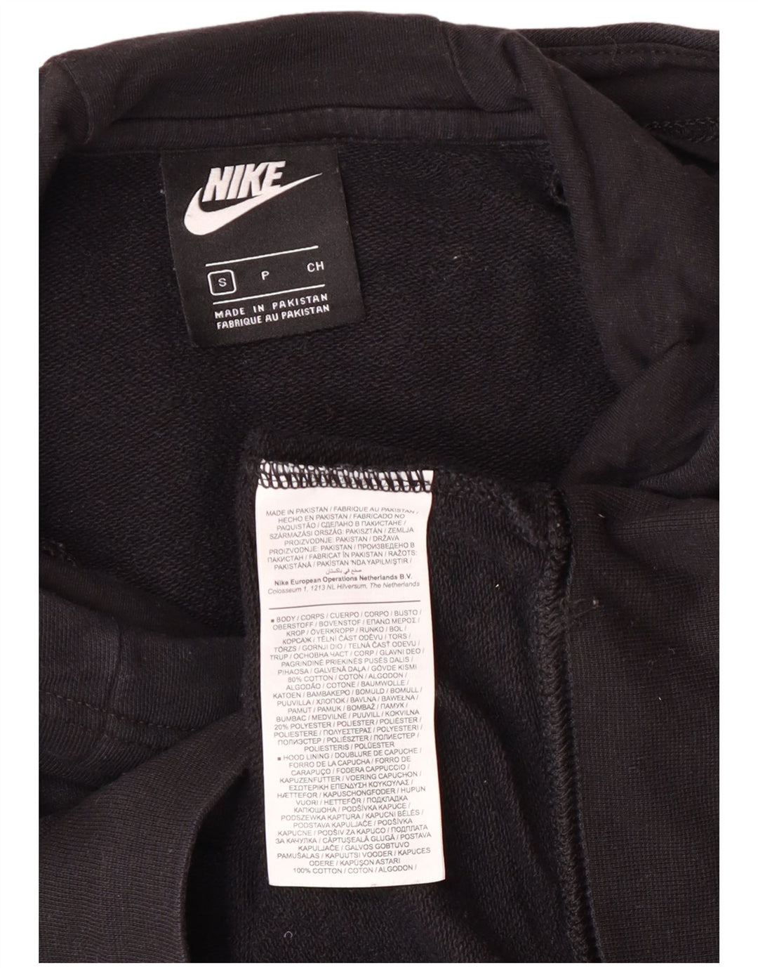Pulover supradimensionat pentru femei Nike UK 10 Bumbac negru mic