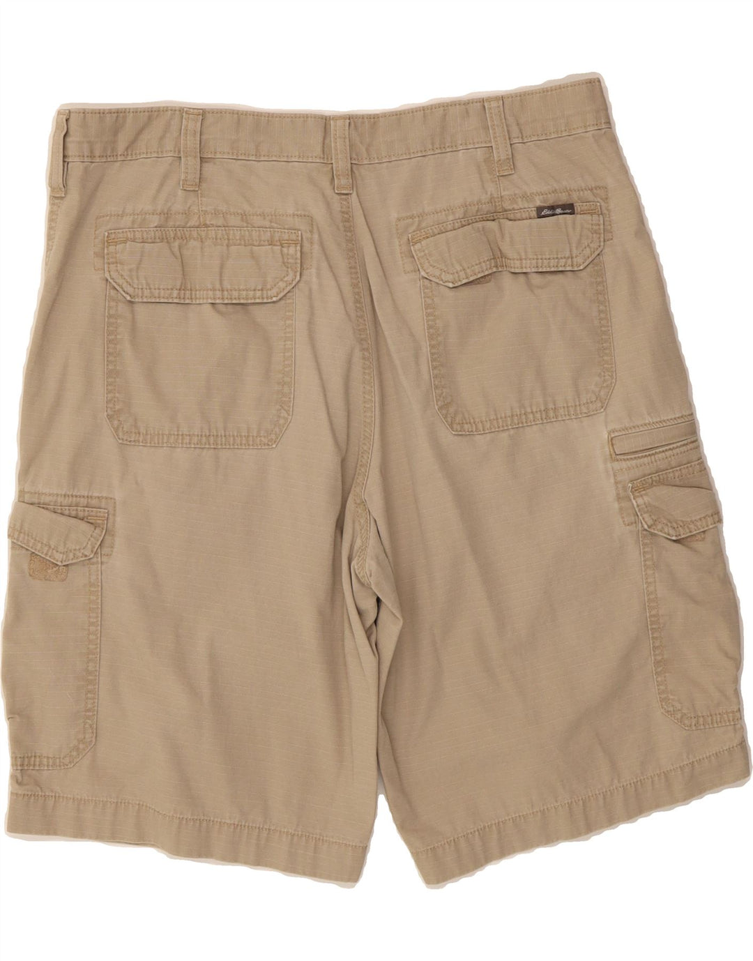 EDDIE BAUER Mens Cargo Shorts W36 Large  Beige Striped Cotton Vintage Eddie Bauer and Second-Hand Eddie Bauer from Messina Hembry 