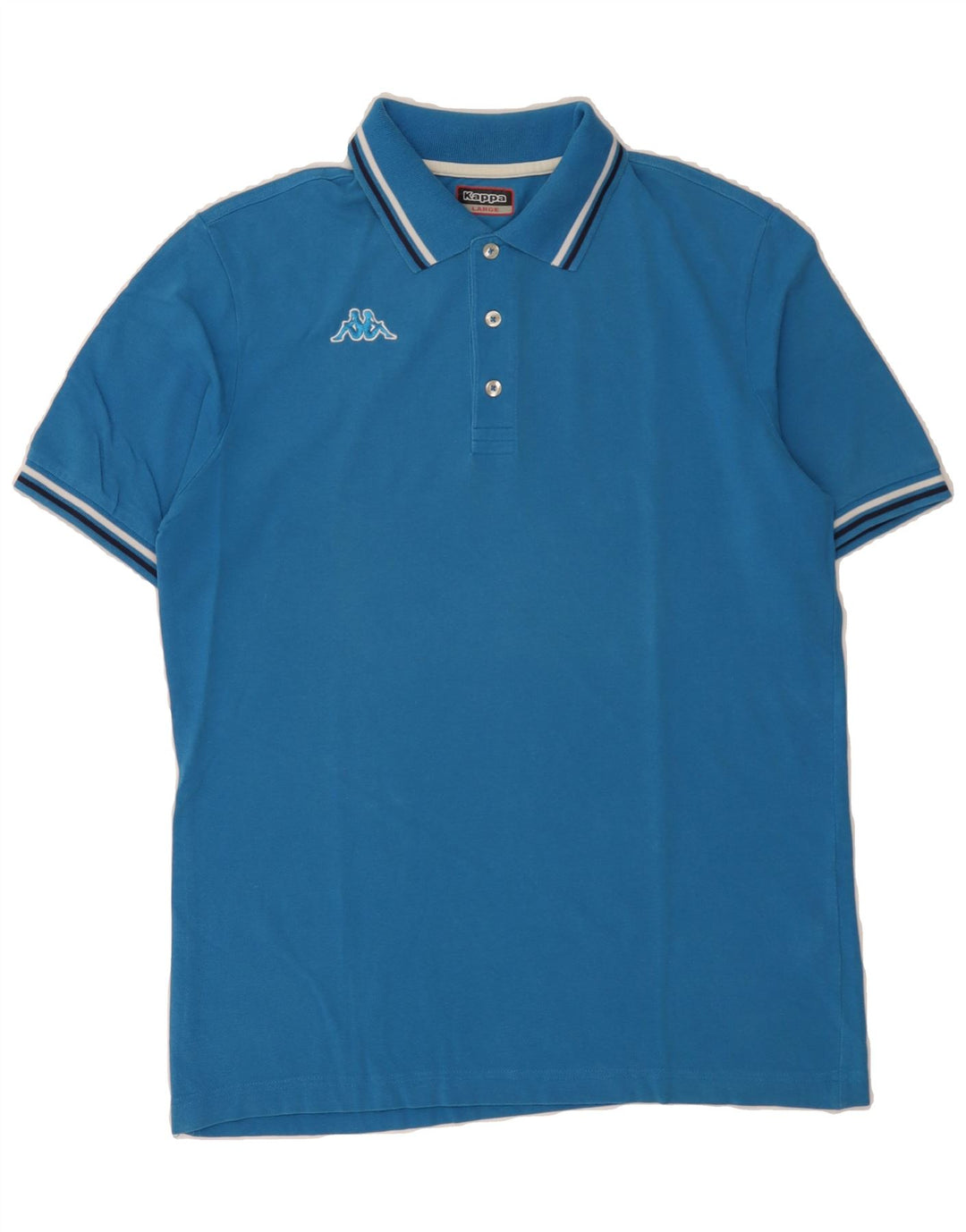 KAPPA Mens Polo Shirt Large Blue Cotton Vintage Kappa and Second-Hand Kappa from Messina Hembry 