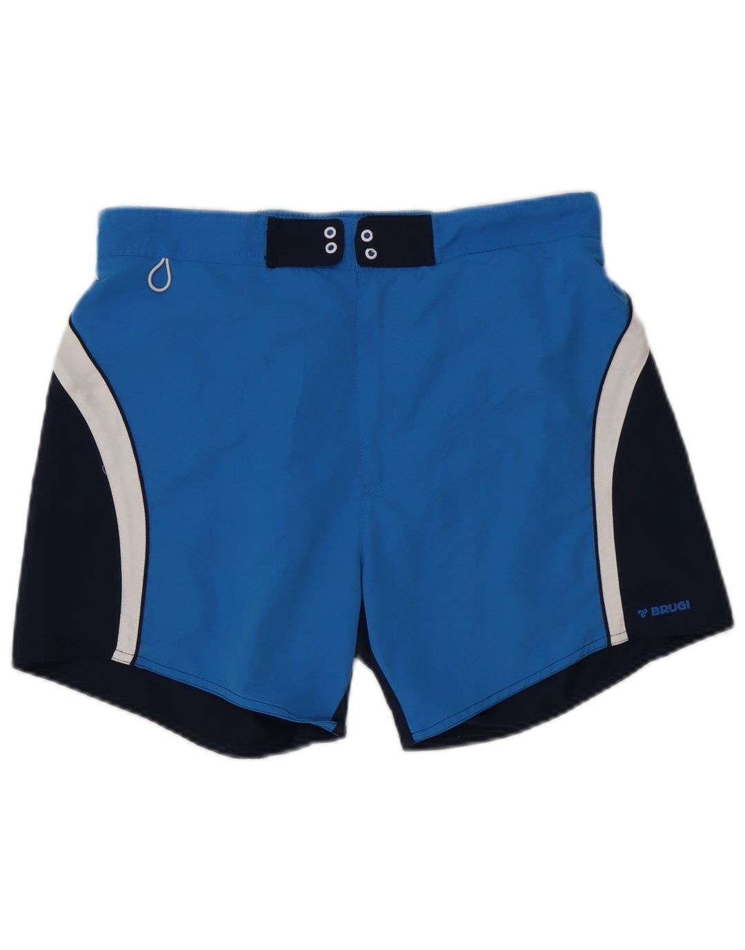 Pantaloni scurți de înot Brugi pentru bărbați, albastru mediu, poliester color bloc