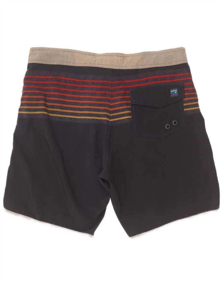 Pantaloni scurți de înot Superdry pentru bărbați, mari, albastru, poliester cu dungi