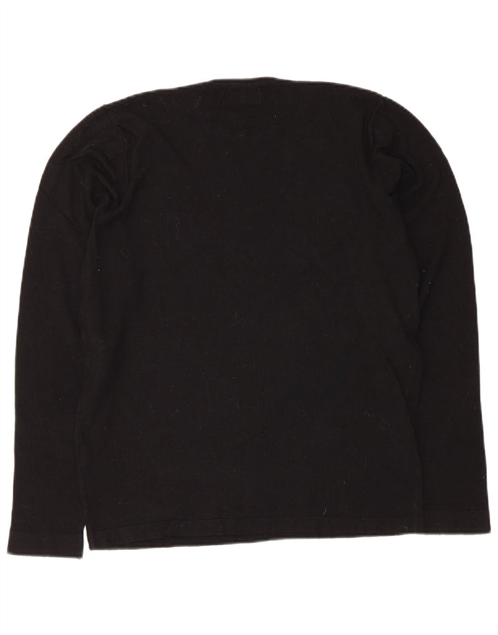 Top bărbați Zara cu mânecă lungă, mic, negru, viscoză