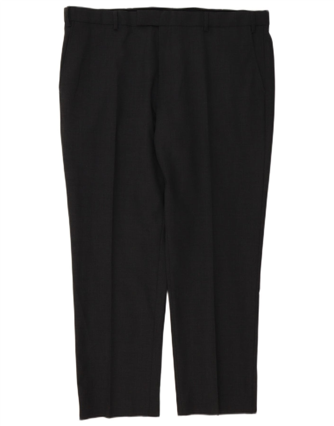 Pantaloni de costum obișnuiți drepți pentru bărbați Marks & Spencer L40 L29 Lână gri