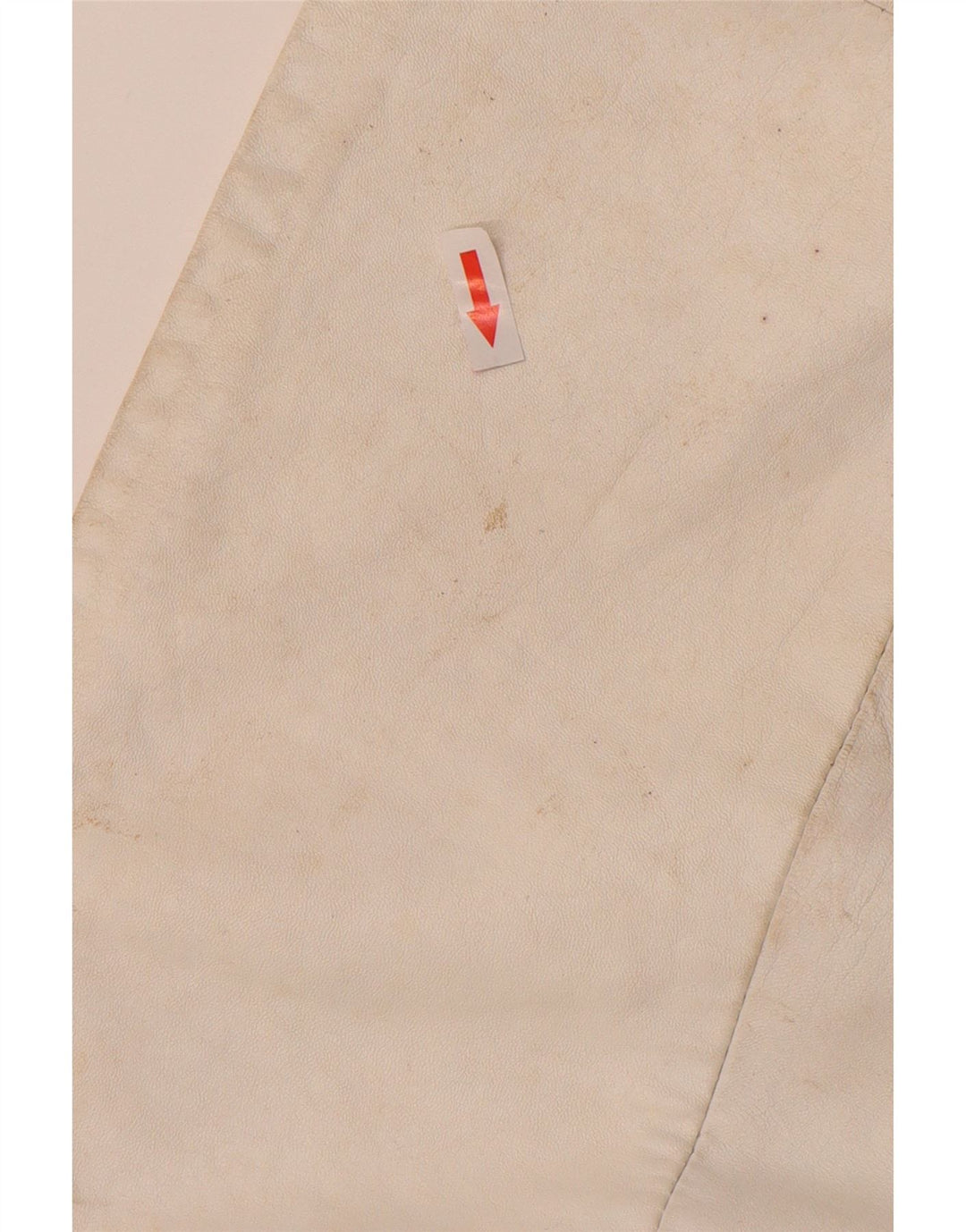 Set de fuste din piele vintage pentru femei din 2 piese UK 12 Medium W26 Off White