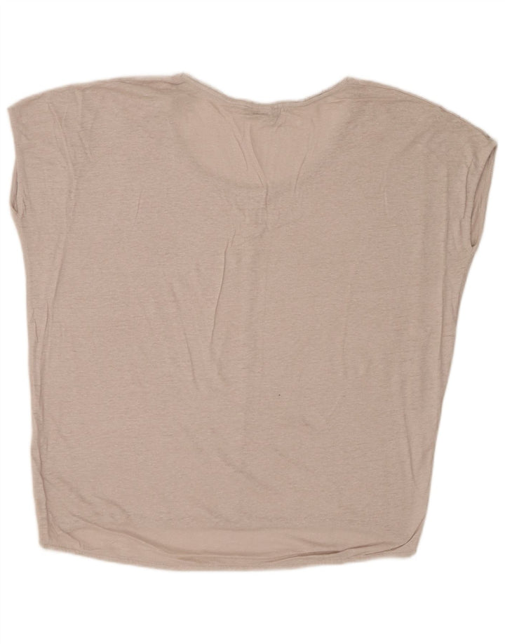 Bluză supradimensionată Massimo Dutti pentru femei UK 14 Bej mediu