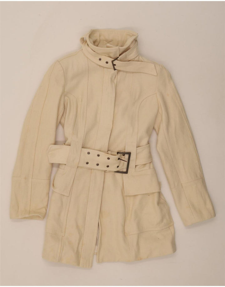 Trenci pentru femei Zara UK 12 Medium Bej Lână
