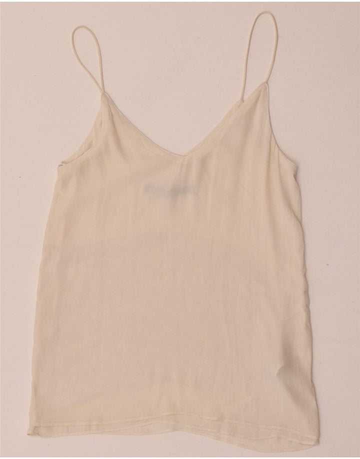 Top camis pentru femei Zara UK 6 XS poliester alb