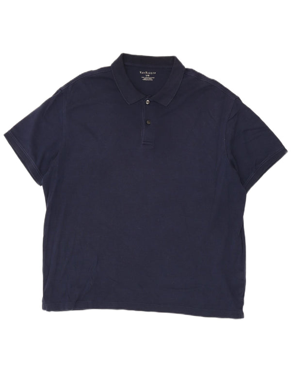 Cămașă polo Van Heusen pentru bărbați, mare, albastru, bumbac