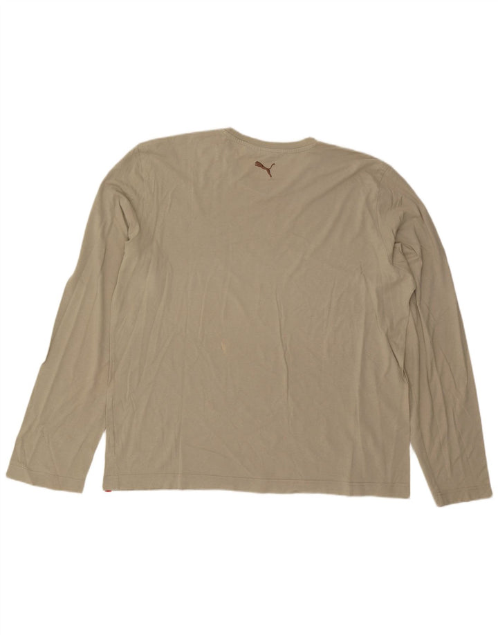 Tricou cu mânecă lungă Puma pentru bărbați, 2XL, bej, bumbac