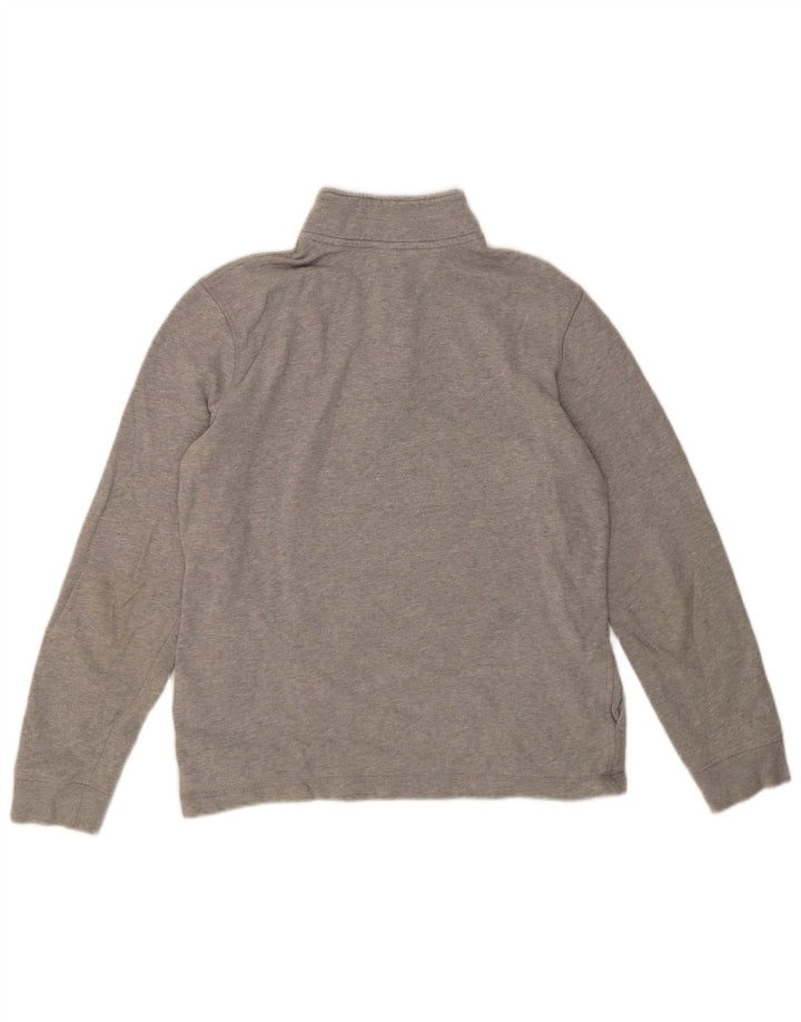 Pulover pentru femei Ted Baker, cu fermoar, cu gât, mărimea 3, bumbac, gri mediu