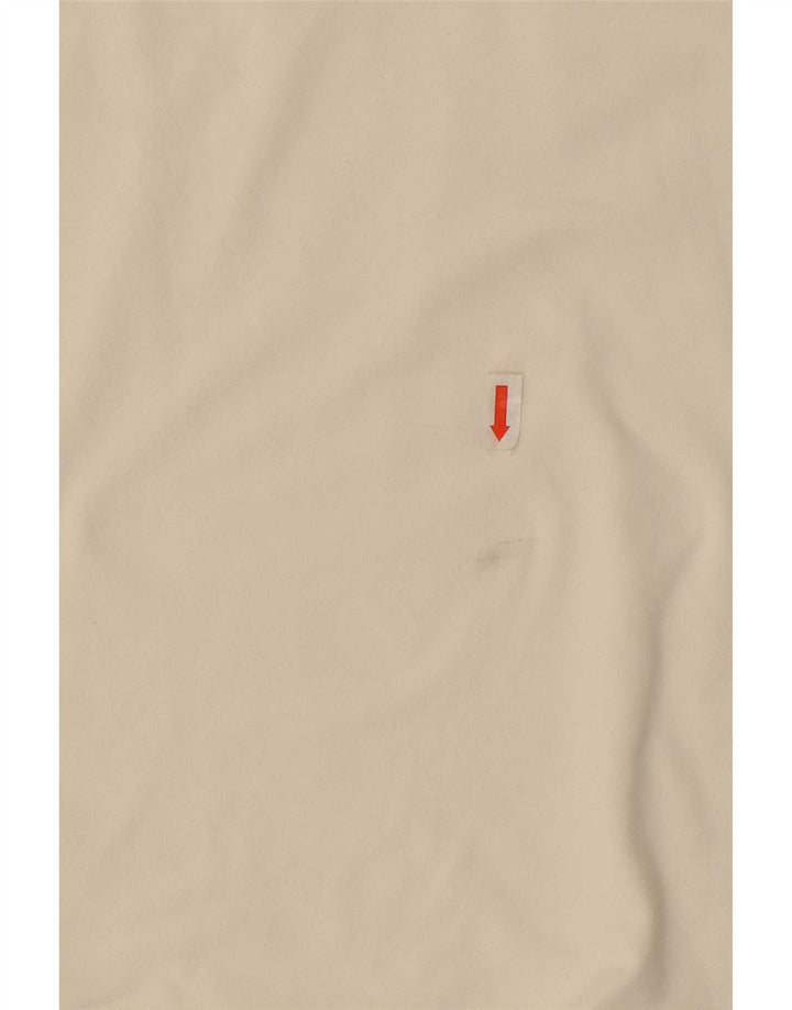 Nike Dri Fit Top mânecă 3/4 pentru femei UK 12 Poliester alb mediu