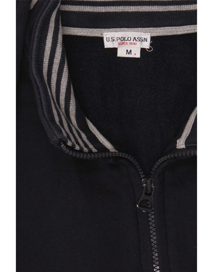 U.S. Polo Assn. Jachetă de trening cu grafică pentru bărbați, albastru bleumarin mediu