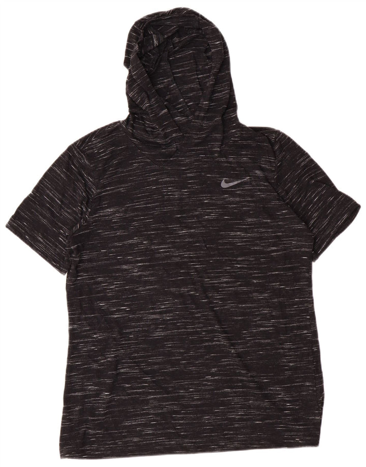 Tricou cu glugă Nike pentru femei Top UK 14 Medium Black Flecked Polyester