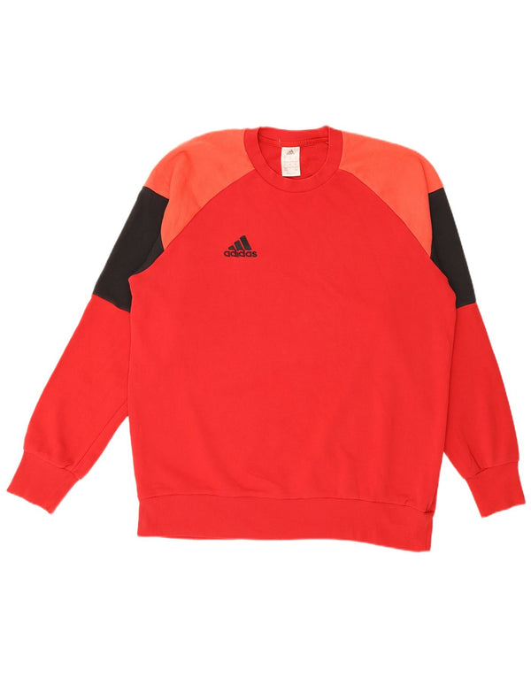 Hanorac pentru bărbați ADIDAS Jumper XL, roșu, bumbac color bloc