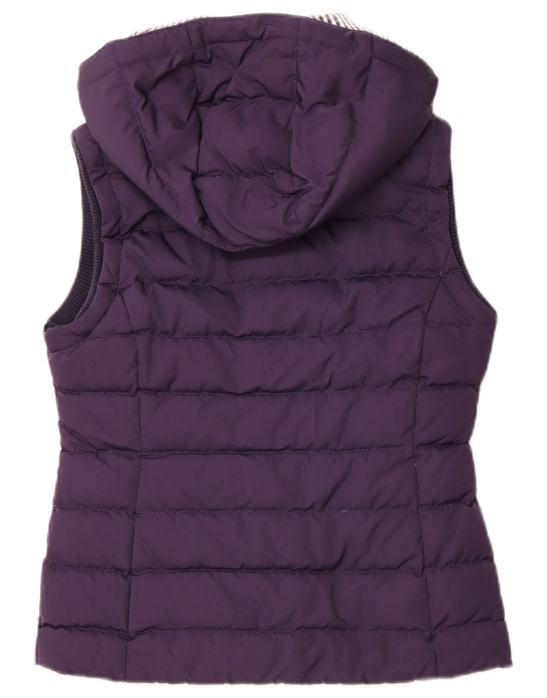 JACK WILLS Gilet căptușit cu glugă pentru femei UK 10 Poliester bleumarin mic