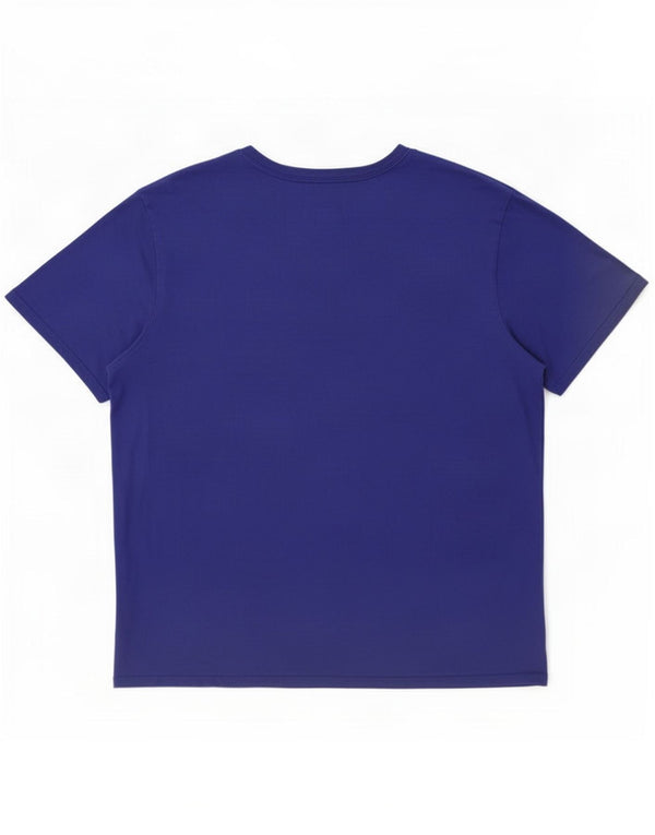 Tricou grafic Nike pentru bărbați, cu croială atletică, top XL, bumbac, albastru