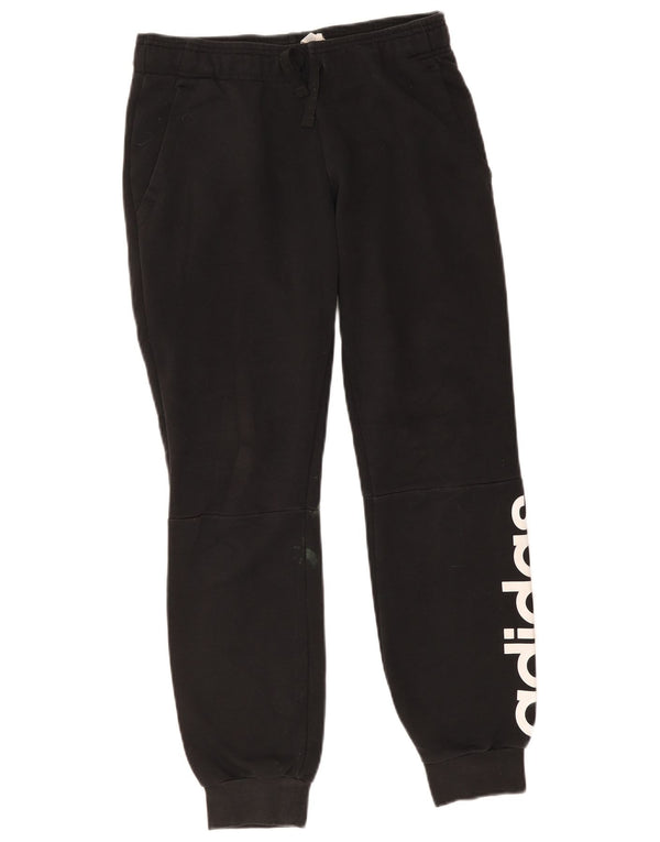Pantaloni de trening cu grafic pentru femei Adidas Pantaloni de jogging UK 8/10 Small Black Sports