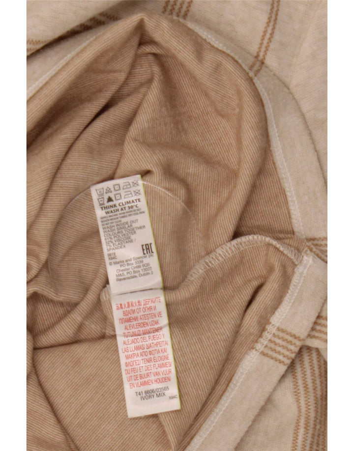Top pentru femei Marks & Spencer cu mânecă lungă UK 12 Medium Off White Check