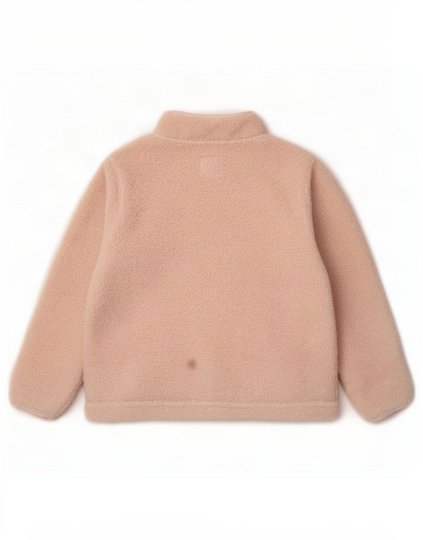 Crew Clothing Womens Zip Neck Fleece Jumper UK 14 Large Pink Polyester