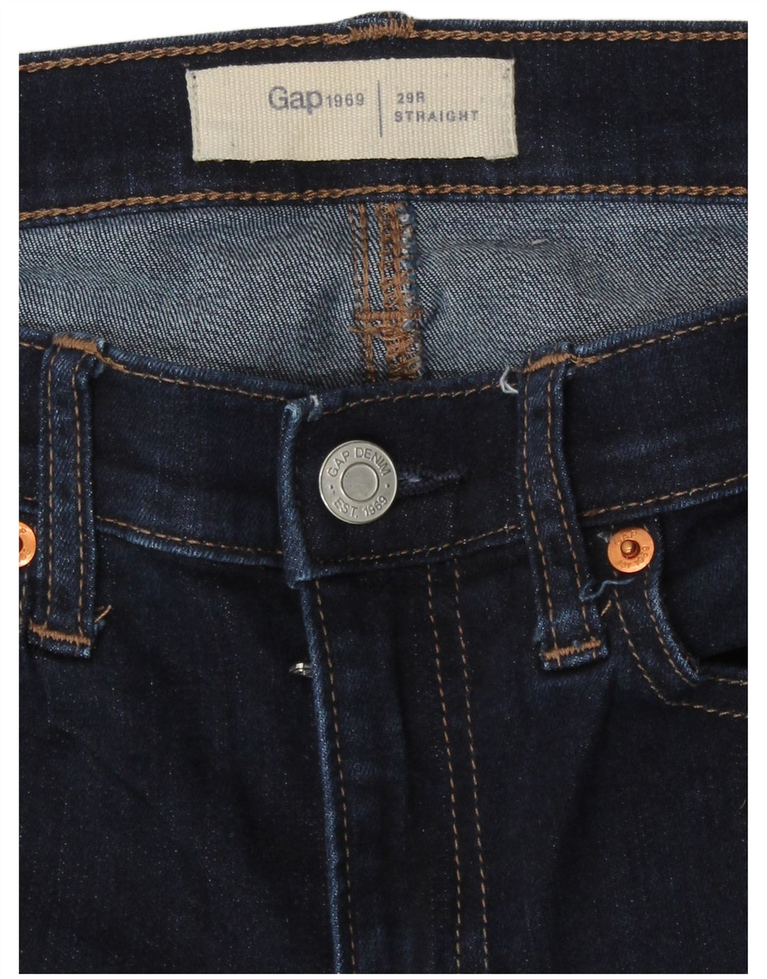 Blugi drepti pentru femei Gap W29 L29 bleumarin