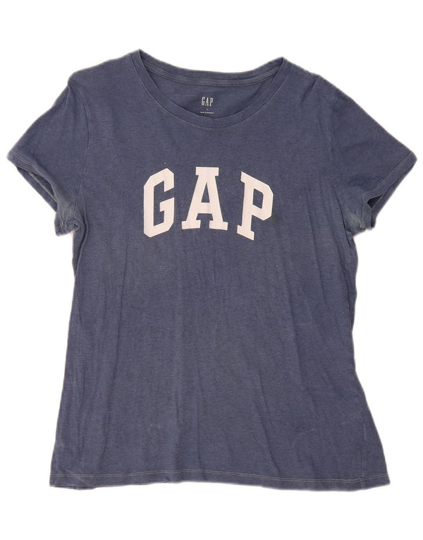 Tricou grafic Gap pentru femei Top UK 14 mare bumbac bleumarin