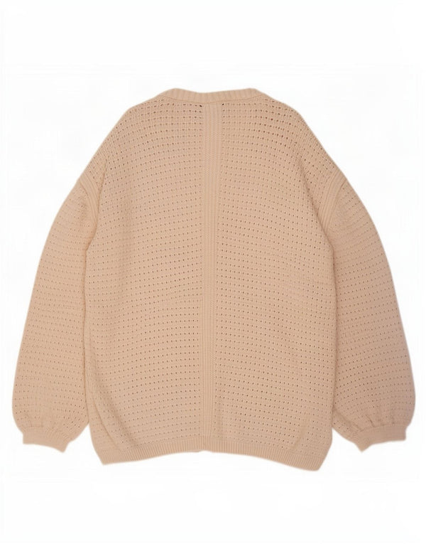 Pulover cardigan deschis pentru femei Marks & Spencer UK 18 XL bumbac bej